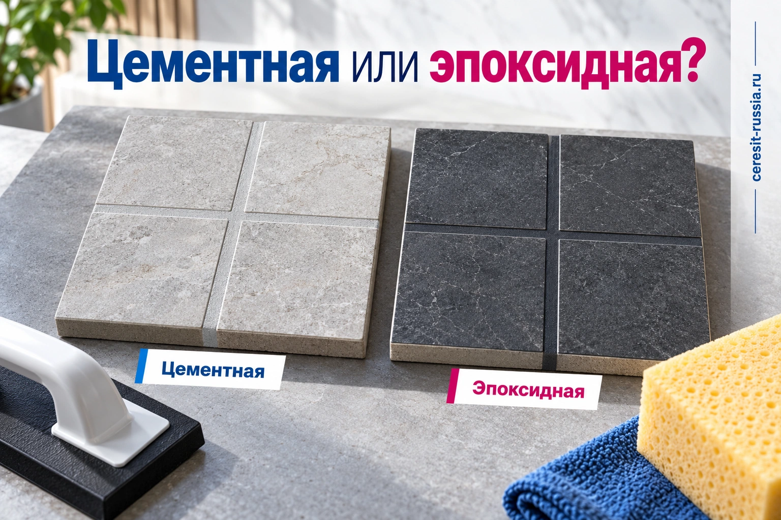 Сравнение цементной и эпоксидной затирки для плиточных швов