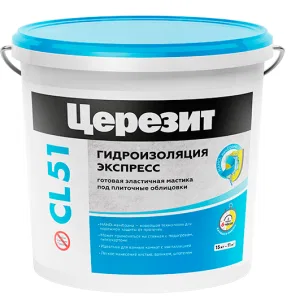 Церезит CL51 010177 эластичная гидроизоляционная мастика 5 л (CERESIT) Церезит CL51 010177 эластичная гидроизоляционная мастика 5 л (CERESIT)