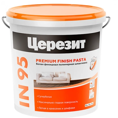Церезит IN 95, готовая полимерная шпаклевка, белая, 1.5 кг